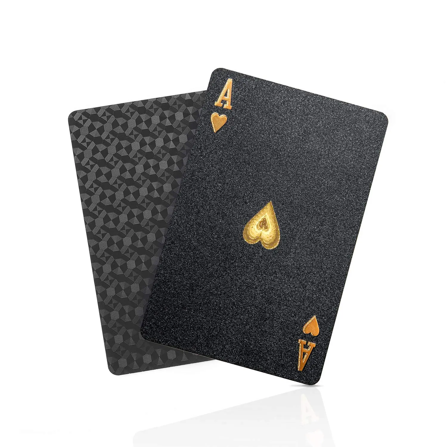 Durable Standard Playing Cards, Black Diamond-Patterned Waterproof HD Deck with Enhanced Grip Non-Slip Surface, Premium PET & PVC Materials, Smooth Handling for Friends, Loved Ones & Family Gatherings