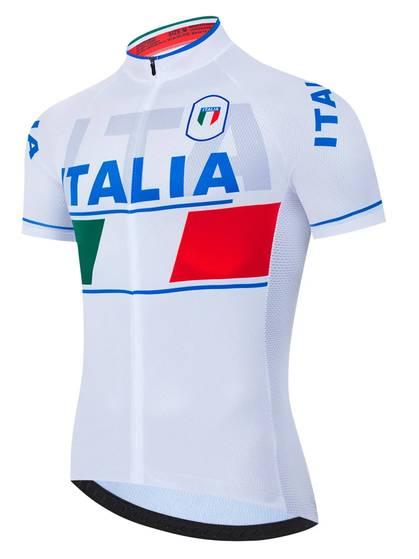 Italia Summer Cycling Jersey Short Sleeve, Men's Outdoor Bike Shirt, Road Bike Riding Top, Quick-Dry Bicycle Clothing, Cycling Sports Wear