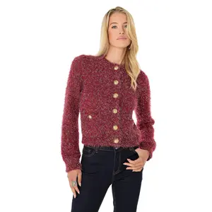 Joana Knit Cardigan - Merlot
