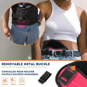 Ambidextrous Gun Holster, Concealed Carry Handgun Holster Tactical Pancake Holster, Universal IWB Holster for Pistol, Fits Glock 19,glock 19 holster 17 20 23,