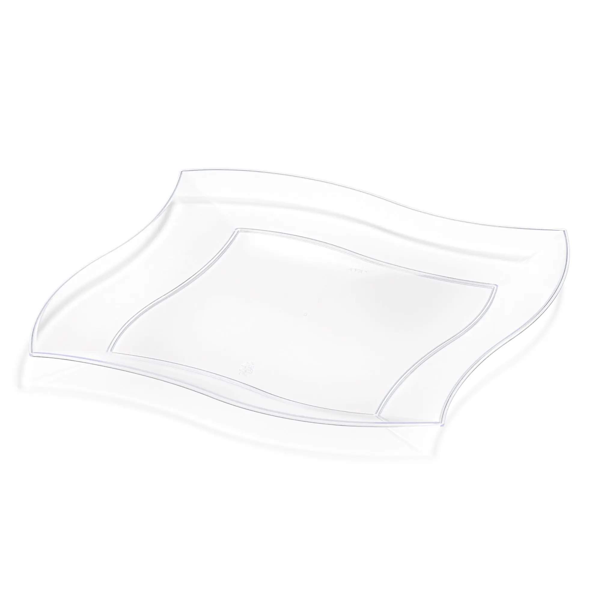 Clear Wave Plastic Appetizer/Salad Plates (7")