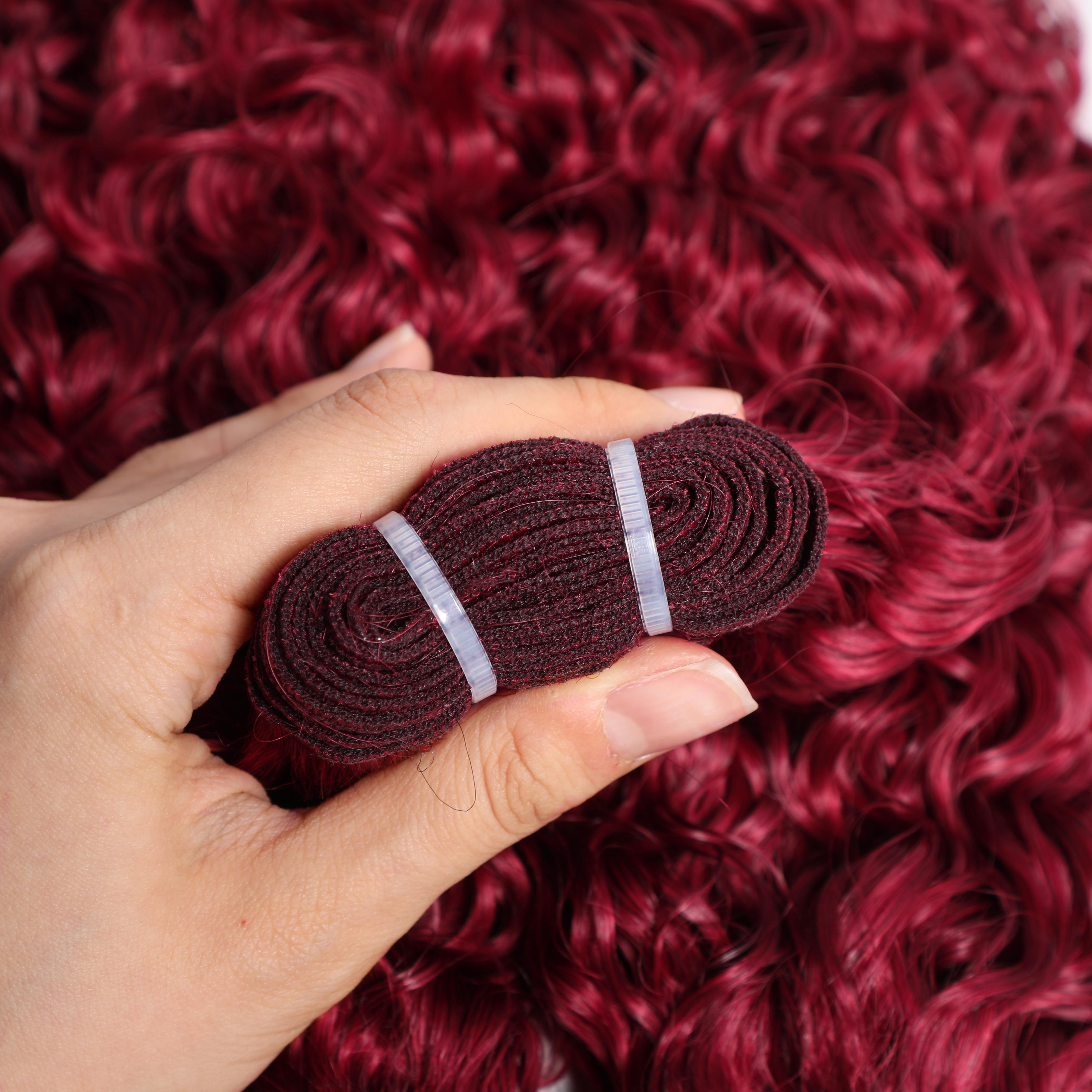 Burmese Curly 3 or 4 PCS Bundles Virgin Human Hair 16A 99J Color 14-32 Inches Spiral Ends Look Burmese Curly 3 or 4 PCS Bundles Virgin Human Hair 16A 99J Color 14-32 Inches Spiral Ends Look