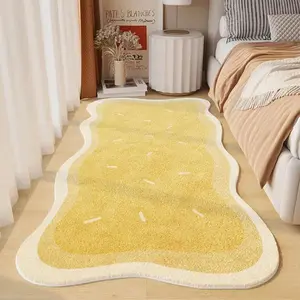 Irregular Shaped Art Abstract Pattern Rug, 1 Count Modern Home Decorative Rug, Bedside Carpet, Comfortable Soft Area Rug Plush for Home Living Room Bedroom, Floor Mat, Home Decor Rugs