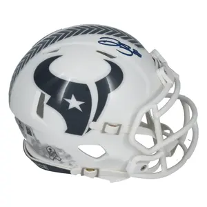 Dalton Schultz Autographed Houston Texans 2024 STS Mini Speed Helmet Beckett
