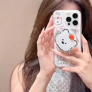 Cute Puppy Rotation For Magsafe Magnetic Phone Griptok Grip Tok Stand For iPhone 17 16 Wireless Charging Case Holder