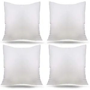 SUNNYGLADE 4 Packs 12" x 20" Premium White Throw Pillow Insert Hypoallergenic High-Resilient PP Cotton Stuffer Pillow Insert Square Form Sham Stuffer Decor