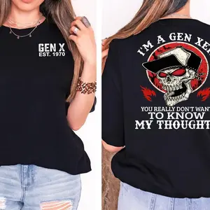 (T-Shirt) Generation X Custom Year Badass Generation T-shirt, Gen X FAFOT T-Shirt, Custom Year Of Birth Shirt, Gen X T-Shirt, Gift For Women, Gen X Tee, FAFO Shirts, Personalized Gifts