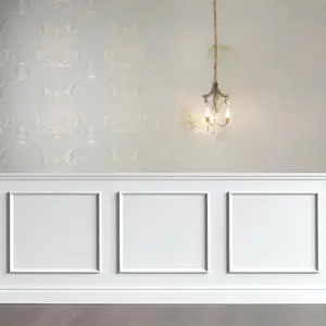 3 set accent wall molding kit premade wainscoting panels wall molding peel and stick panel white pre cut trim for walls picture frame molding for home decoration20 x 20 inch