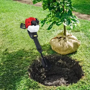 Gasoline Powered Tree Digger Machine| 2-Stroke Single Cylinder Engine| Adjustable Speed & High Safety| for Garden Landscaping