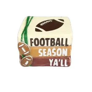 Football Season Ya’ll Stacked Mini Tiered Tray Books Set Decorative Shelf Home Accent Gift Ornaments