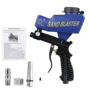 Rust Blasting Device Pneumatic Sandblasting Set Pneumatic Blasting Gun Set Adjustable Blasting Machine Gravity Sandblasting Gun
