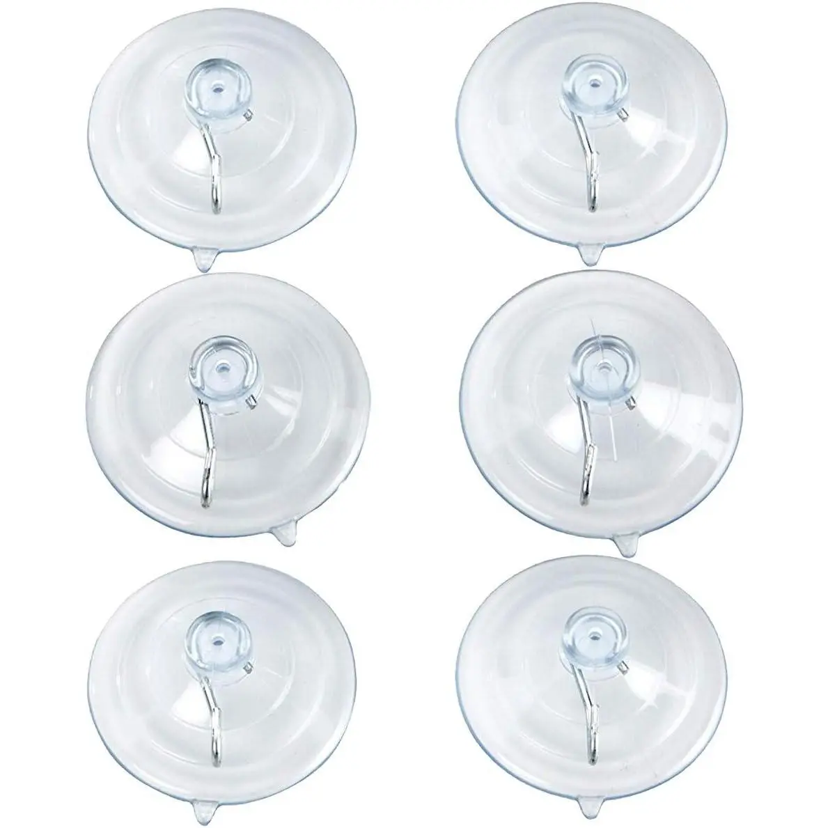 Suction Cup Hooks 2.5 Inches Hook for Window Glass Wall (6 Packs)