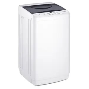 Portable Washing Machine 7.7 lbs Fully Automatic, Compact Laundry Washer with Stainless Steel Tub, 10 Washing Modes & LED Display for Apartment Dorm RV & Small Spaces