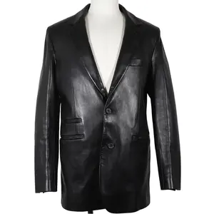 Pre-owned HERMÈS Lambskin Small Leather Goods Hermes Lamb Leather Tailored Jacket