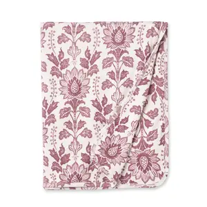Floral Tapestry Stroller Blanket - Soft Bamboo Baby Throw