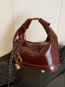 Simple  classic  handbag, retro abacus pendant Fashion crossbody handbag messenger bag, small and exquisite versatile multi-color optional, personalized creative design, suitable for daily travel, shopping, etc., Pu Leather Bag, Crossbody Shoulder Bag