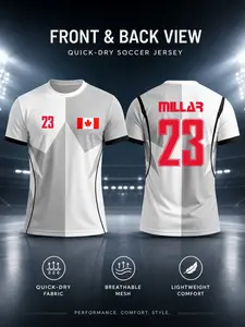 2026 Canada Pro Fit High Performance T-Shirt, Breathable Soccer Shirt, Sporty Jersey, Quick-Dry Fabric, Men's Sports Training Gear, All Seasons