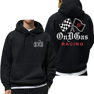 Old English Ondgas Racing 2 Side Hoodie, Gift, Graphic Tee Menswear Breathable