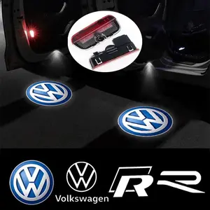 2Pcs For Volkswagen VW Passat B6 B7 B8 B9 Touareg Golf 5 6 7 Sharan Scirocco CC Jetta MK6 MK7 GTI R LED Car Door Projector Welcome Ghost Shadow Light Accessories LED Car Lights