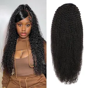 Megeen Hair drawstring ponytail, Afro kinky curly  ponytail, 100% human hair, suitable for African women with daily wear.