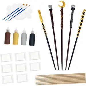 Magic Wand Making Kit for Kids Adults DIY Craft Set Wizard Birthday Party Supplies Make Your Own 8 Wands (24-Piece)