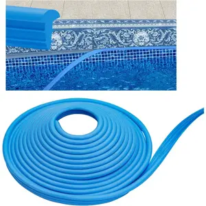 Roll Pool Bead Lock,Pool Liner Lock for Above-Ground & In-Ground Swimming Pool Beaded Liners Lock 120'ft,Blue
