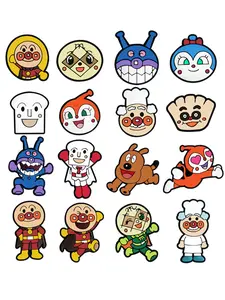 16pcs Japanese Anime Shoe Charms For Bubble Slides Clogs Sandals,PVC Shoe Decorations Accessories Buckle For Christmas Birthday Gifts