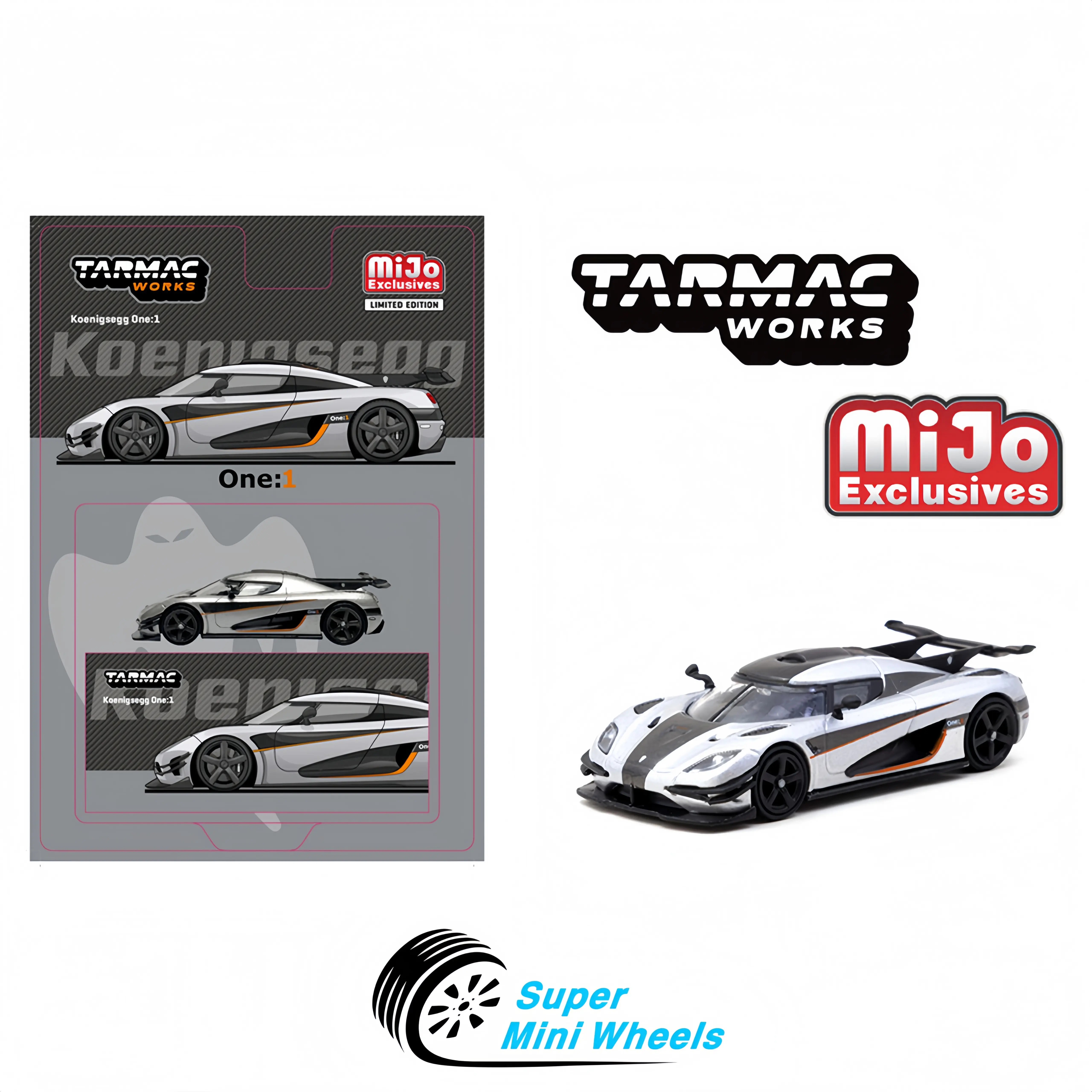 Tarmac Works 1:64 Koenigsegg One:1 – Silver - T64G-TL054-SL