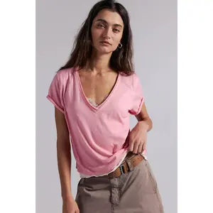 Free People: Take 2 Tee in Rose Oil
