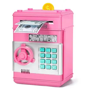 Kids Electronic ATM Piggy Bank, Money Safe Saving Box Toy, Gift for Boys & Girls (Battery Not Included)