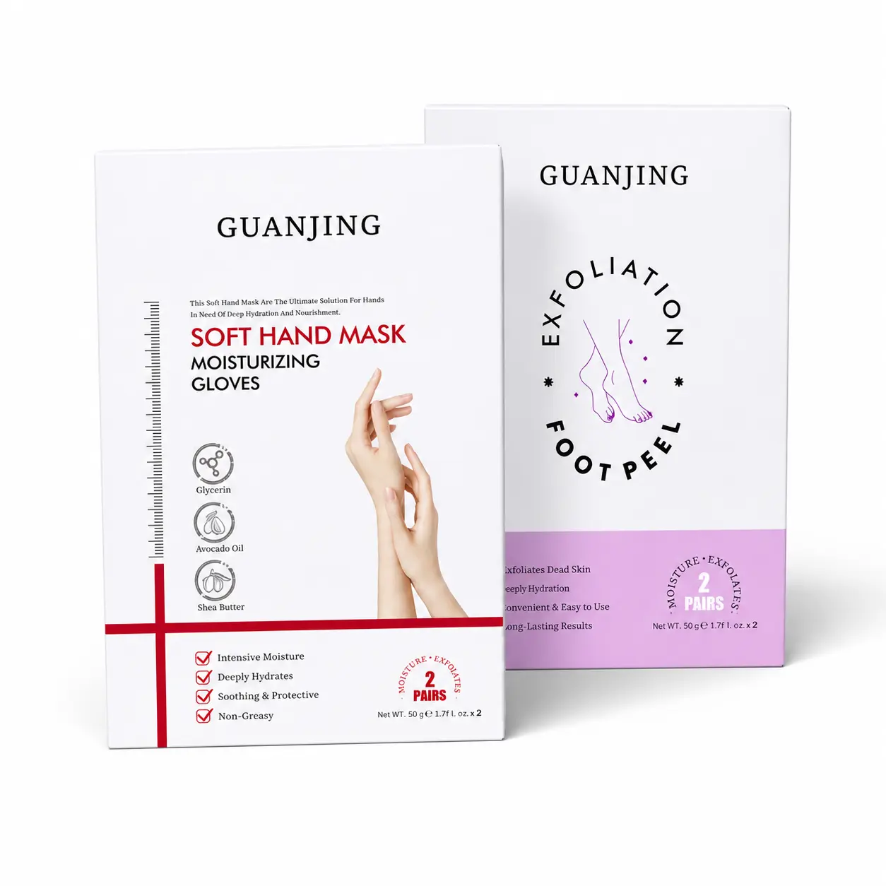 Moisture Lock Hand and Foot Mask Moisturizing Gloves with Shea Butter, 4 Pairs-Avocado Oil & Hyaluronic Acid – Deep Repair & Hydration for Dry, Cracked Hands Cosmetic Daily Gentle Intensive Soothing Moisturize Hydrate