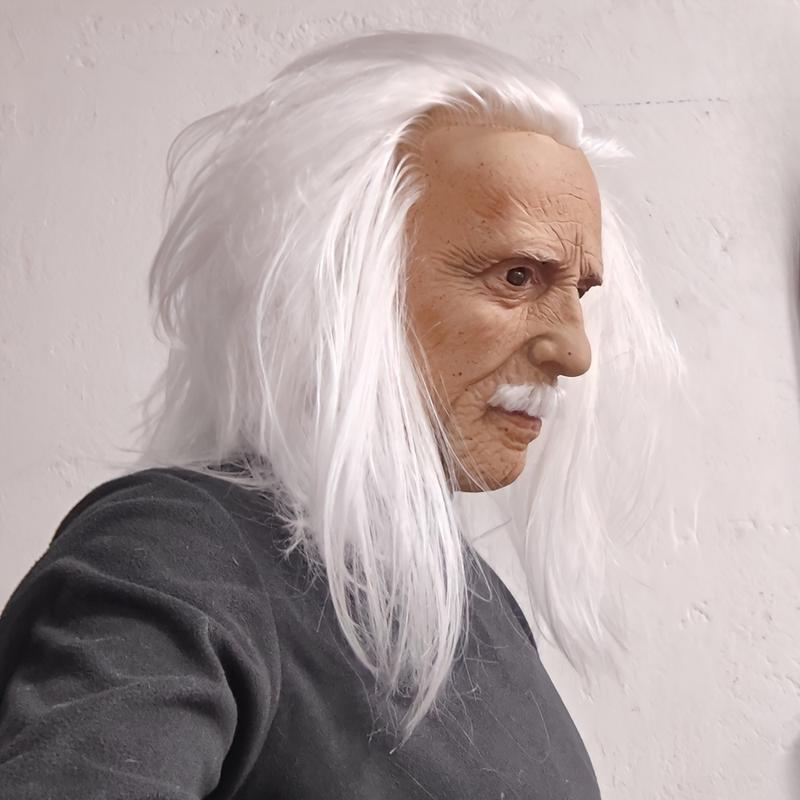 🏅[Free Ship] LIVOA Handmade Latex Elder Mask Ultra-Realistic Old Man Design with Lifelike Wrinkles & Beard Soft Breathable Non-Toxic Material for Halloween Party