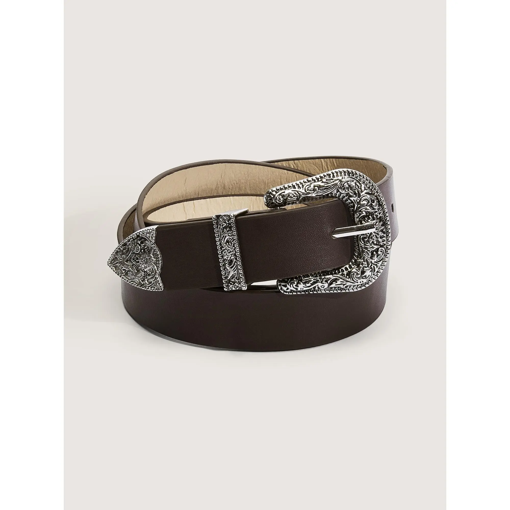 BloomChic Women's Plus Size Vintage Thin Belt with Engraved Buckle, Extended Length Multi-Size Fit in Brown Coffee, Female, Belts BloomChic Women's Plus Size Vintage Thin Belt with Engraved Buckle, Extended Length Multi-Size Fit in Brown Coffee, Female, Belts