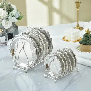 Vintage Metal Decorative Tray, Jewelry Display Stand, Tea Cup Coaster, Candy Dish, Snack Plate, Kitchen Accessories, Christmas Gift