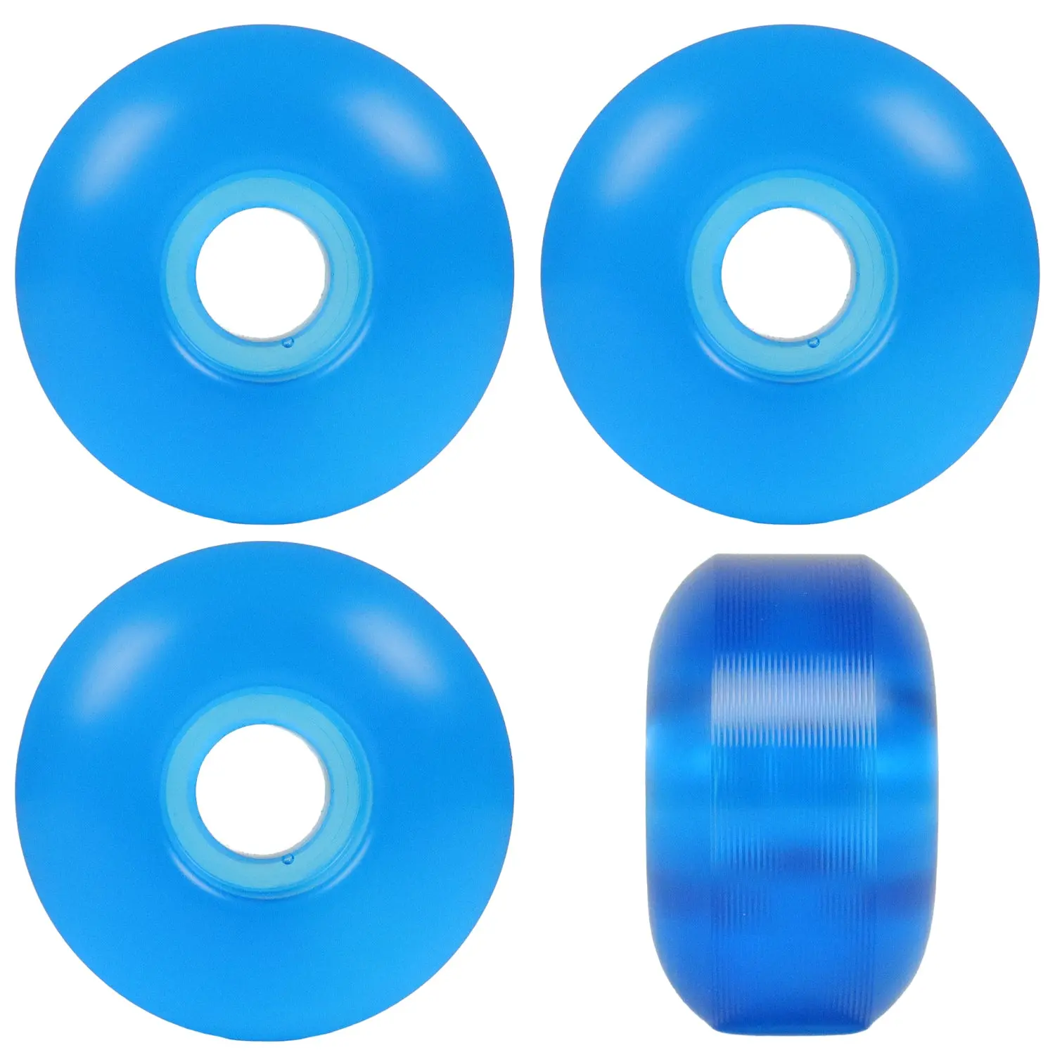 Skateboard Wheels 53mm x 31mm High Rebound 99A Clear Blue