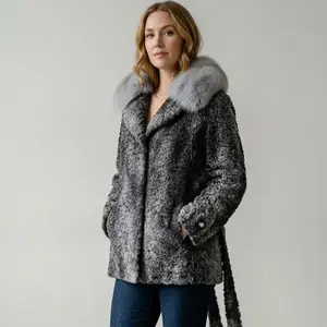 Women's Slim-Fit Long-Sleeve Long-Fur Comfortable Casual Jacket, Daily Wear Outerwear, Jackets
