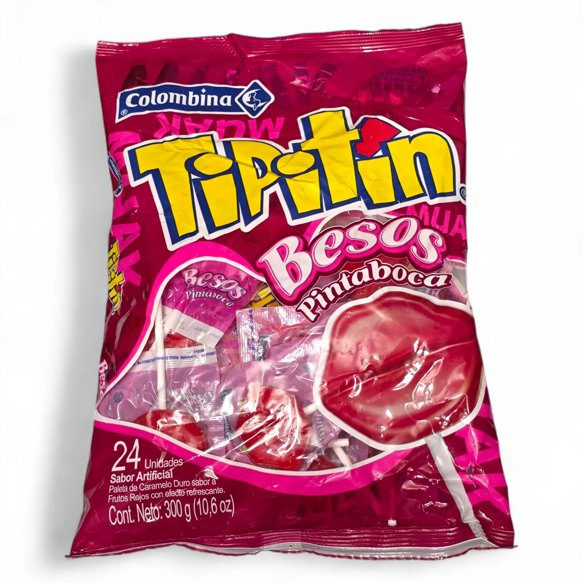 Colombina Tipitin Candy  300g 24Unit - Elegant Packaging for Parties and Gatherings - Snack