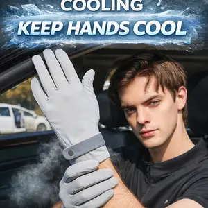 Ice-Feel Sun Protection Gloves, Breathable Touchscreen Driving Gloves, Lightweight Ice Silk Cycling Gloves for Men and Women