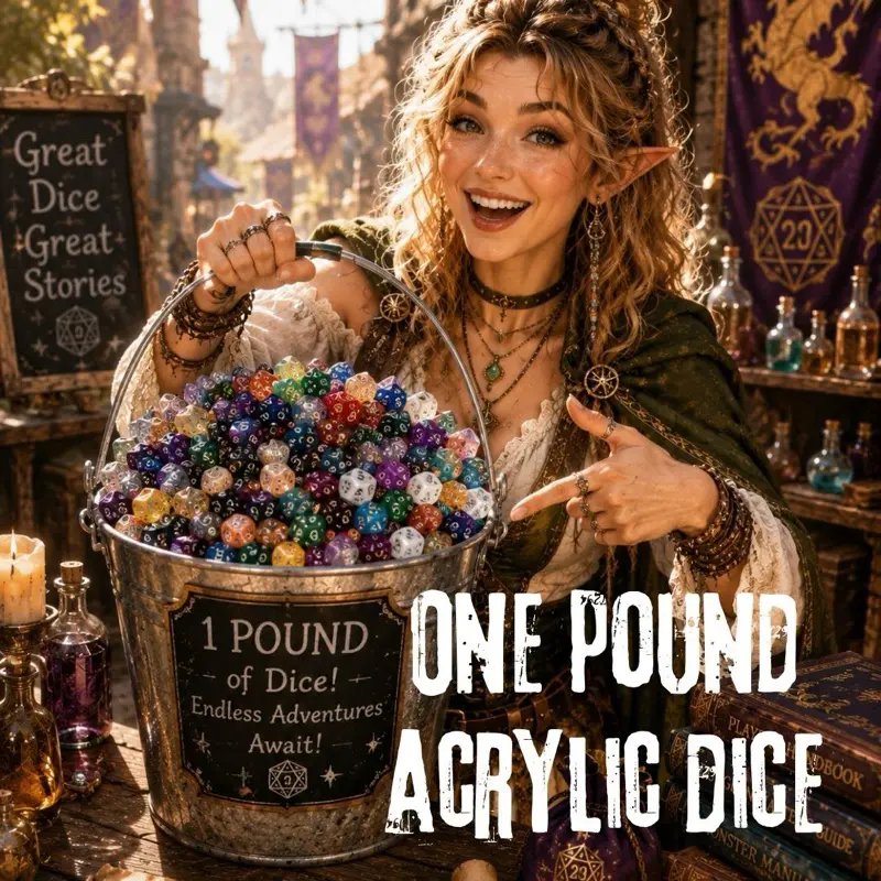 Pound of Acrylic Dice [As Shown]