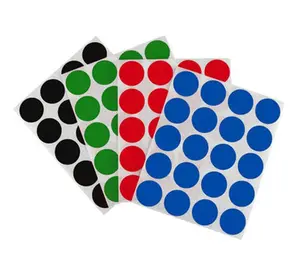 1" Removable Round Color-Code Dots: 1,000/Pack