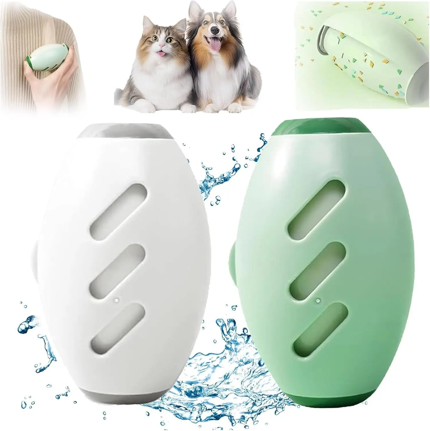 Upgraded Washable Reusable Gel Lint Roller for Pet Hair，Portable Mini Dog Cat Pet Hair Remover for Clothes，Laundries ，Dust Fuzz Fur -Sticky Cleaner- S