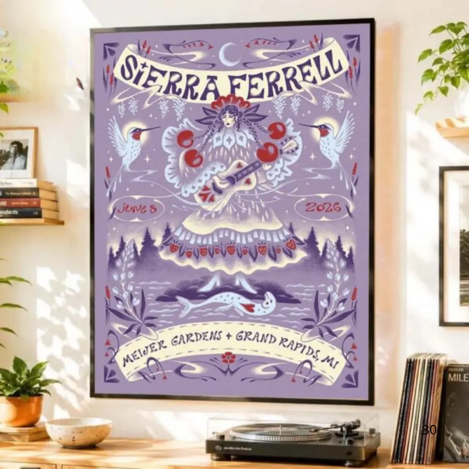 [SALE OFF 50%] Grand Rapids MI 2026 Sierra Ferrell Poster For Heavy Petal Tour At Frederik Meijer Gardens And Sculpture Park Poster