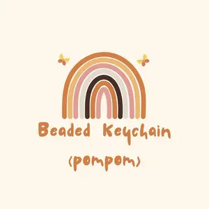 Beaded Keychain with Pompom - Live Claim- Design Accessory