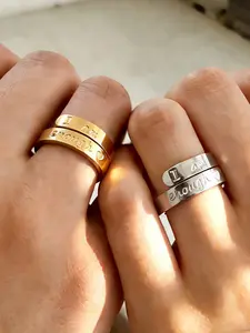 304 Stainless Steel Couple Rings Set, Wedding Promise Rings, Durable & Stylish Design, Perfect Gift for Couples, High-Quality Material, Ideal for Daily Wear