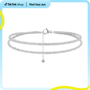 2025 Dainty Layered Waterproof Anklet For Women Adjustable Womens Anklet Set Stackable Figaro Beaded Cuban Link Anklets Daily Clothing Decor For Beach Summer Trendy All-match & Exquisite Jewelry cozyvibes