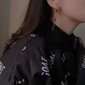 Stainless steel earrings. Trending earrings. KPOP earrings. tassel chain earrings. Korean fashion