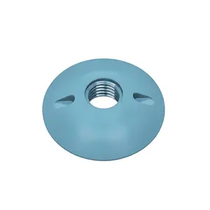Plastic  Nip Nut - Non-Marking -Resistant Acetal Nut, 5/8"-11 Thread for Angle  Precision Cuts - 2-Pack, Blue