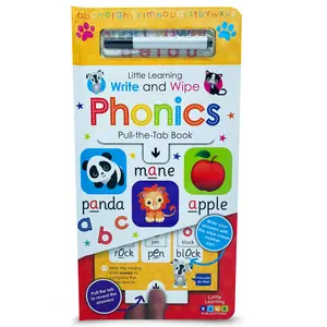 Kids' Phonics Pull-Tab Write & Wipe Early Learning Book - Engaging Learning Experience