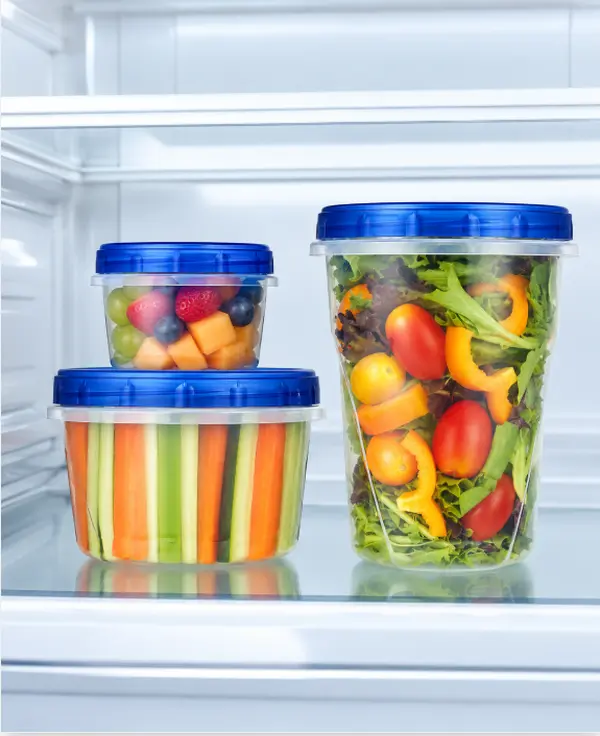 32 oz Plastic Food Storage Containers with Twist Top Lids, 6 Pack Airtight Freezer Containers for Soup, Meal Prep & Leftovers