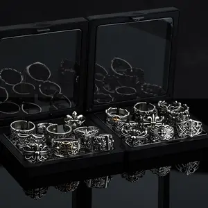 Vintage Adjustable Cross Ring  Hip-Hop Inspired Luxury Men's Jewelry for Wealth Style"